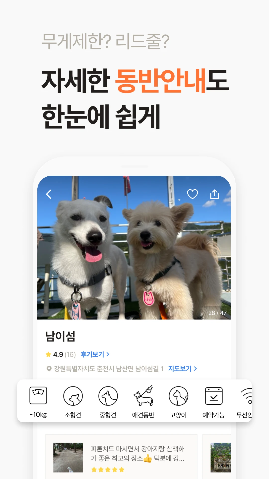 반려생활 - 반려동물 1등 여행앱 screenshot